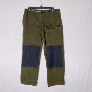 Vintage Handmade Army Green Wool Army Pants 30 Military Utility Chore Gorpcore